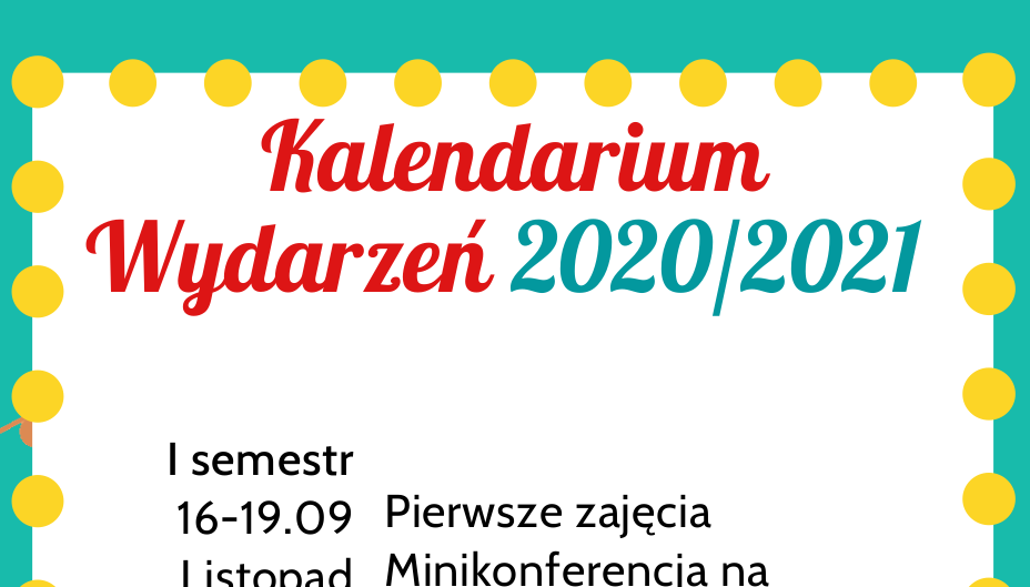 Kalendarium wydarzeń 2020/2021