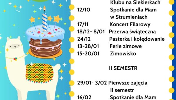 Kalendarium Wydarzeń 2023/24 Kalendarium Wydarzeń 2023/24